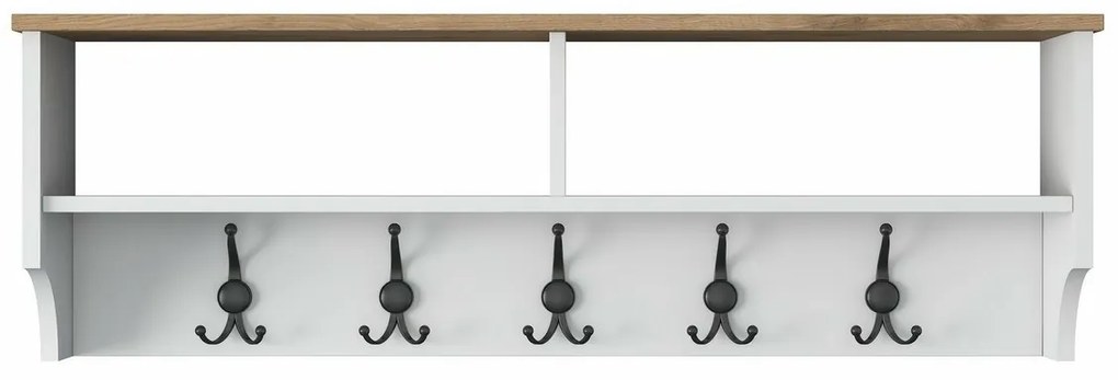 Polo White and Walnut fali akasztó