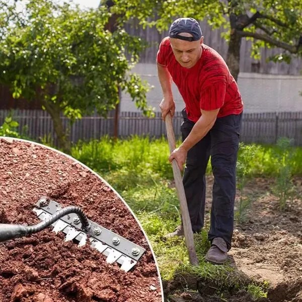 Többfunkciós kerti szerszám a talaj karbantartásához
