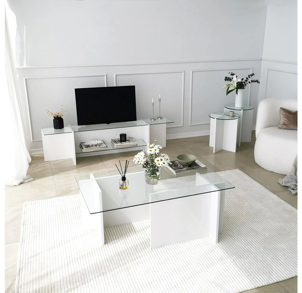TV asztal Dosada (fehér) . 1095492