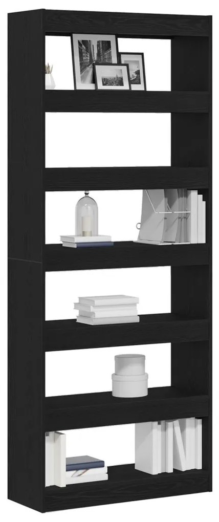 Fekete Tölgy Könyvespolc Fekete tölgy Szerelt fa 80 x 30 x 198 cm