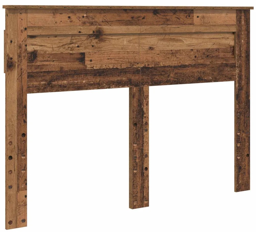 vidaXL Ágykeret matracmal fiókkal Öreg fa 150 x 200 cm Tömör fenyőfa