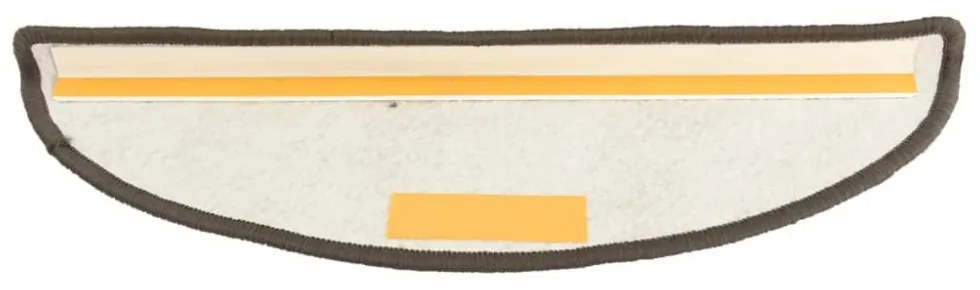 15 db antracitszürke lépcsőszőnyeg 65x21x4 cm
