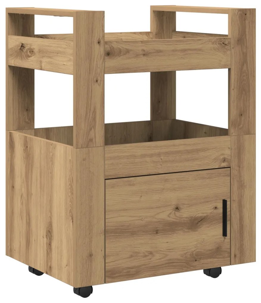 Konyhai Trolly Mesteri Tölgy 60x45x80 cm Mérnöki Fa