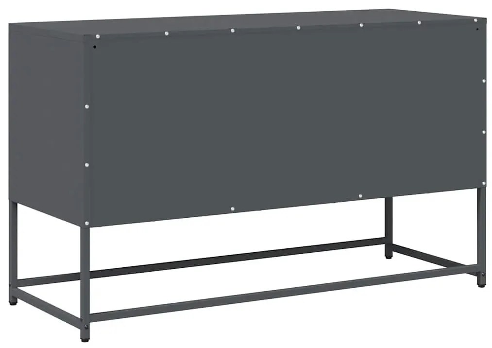 antracit hidegen hengerelt acél TV-szekrény 100,5x39x60,5 cm