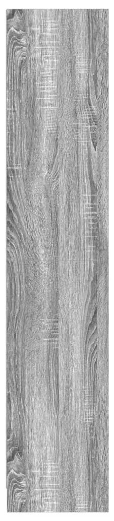 szürke sonoma színű szerelt fa könyvespolc 57 x 28,5 x 107,5 cm