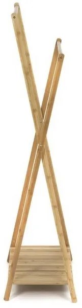 Bambusz ruhaakasztó Compactor Bamboo, dupla, barna