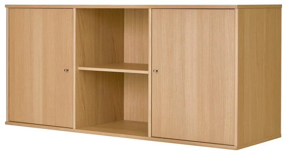 Natúr színű alacsony függő komód tölgyfa dekorral 133x61 cm Mistral – Hammel Furniture