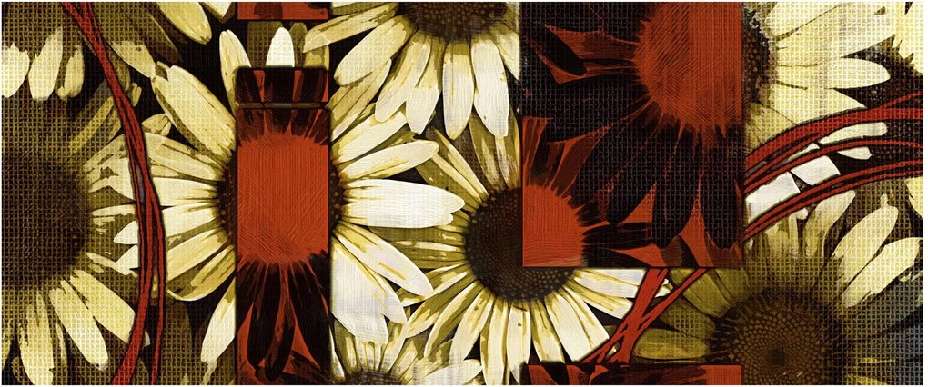 Virágok képe (120x50 cm)