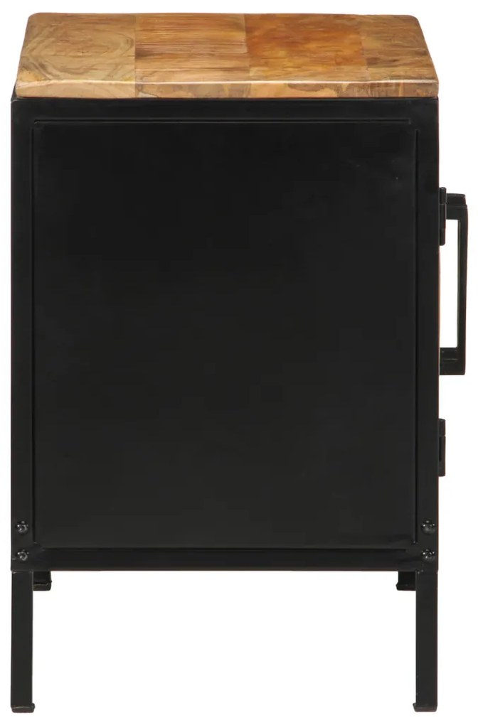 Éjjeli Szekrények 2 db 50x30x45 cm Tömör Fa Durva Mangó