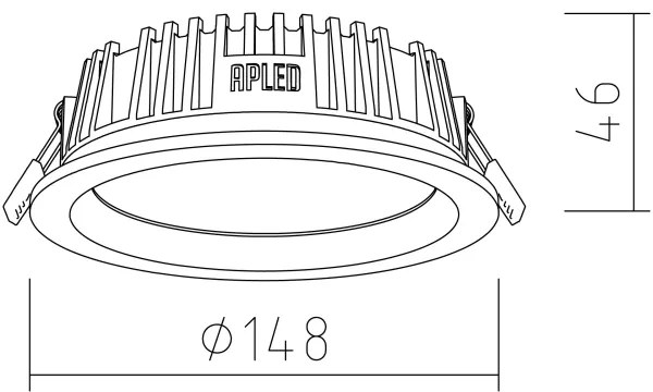 APLED - LED Lámpa RONDO WOODLINE LED/6W/230V 3000K átm. 15 cm tölgy tömör fa