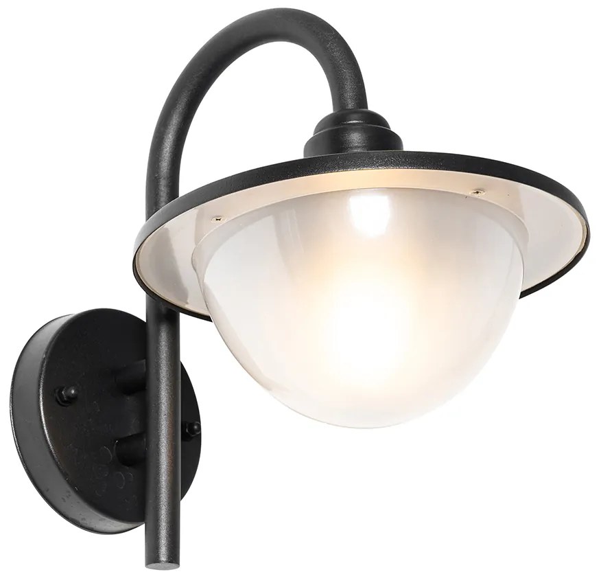 Klasszikus kültéri fali lámpa fekete IP44 - Brügge