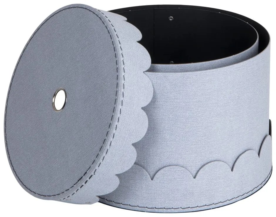 Világosszürke fedeles karton tárolódoboz szett 2 db-os ø 26x17,5 cm Wilma – Bigso Box of Sweden