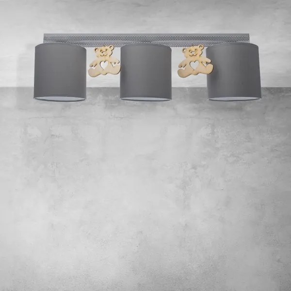 Gyerek mennyezeti lámpa BEAR 3xE27/60W/230V