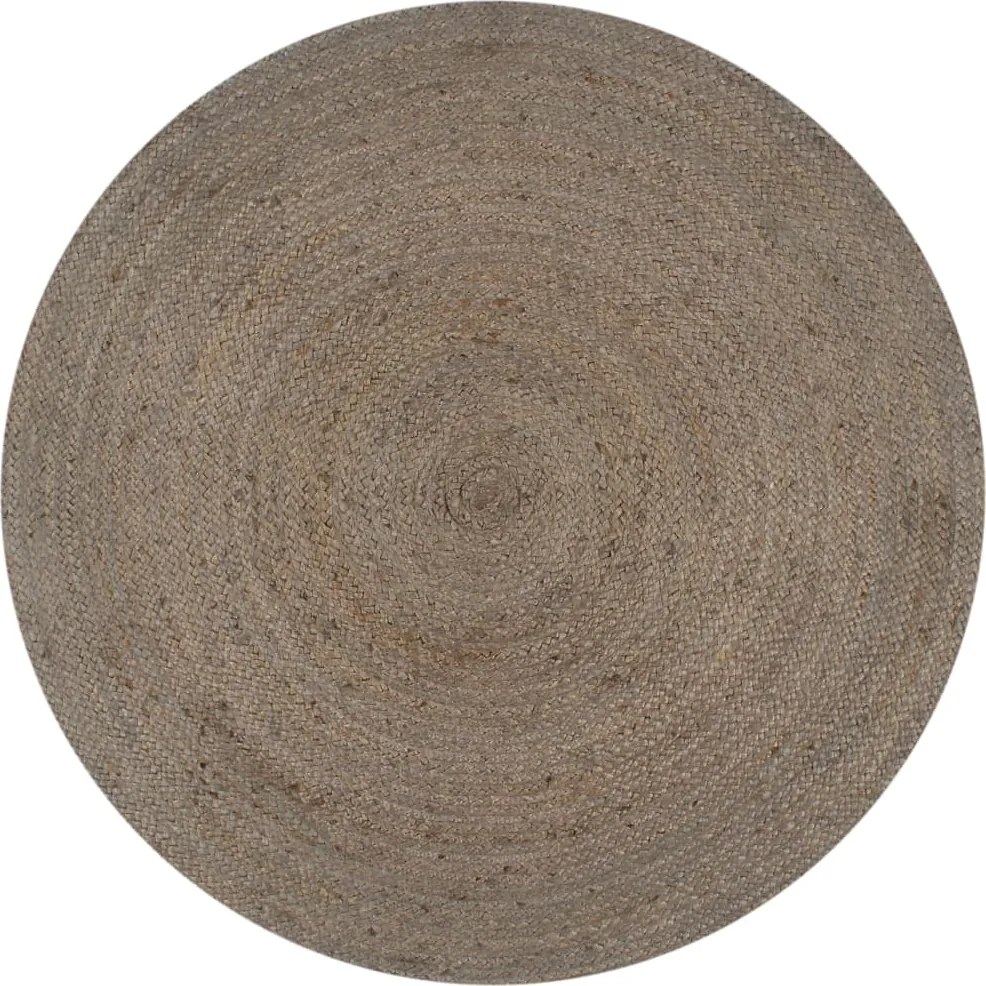 vidaXL szürke kézzel font kör alakú jutaszőnyeg 90 cm