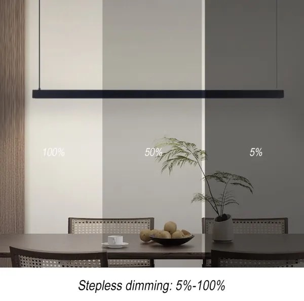 Immax NEO 07307L-LED dimmelhető kábelen függesztett csillár MADEIRA 33W/230V Wi-Fi Tuya 152 cm fekete