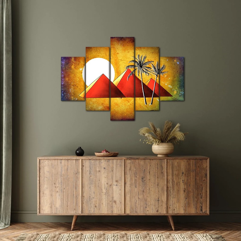Festett egyiptomi piramisok képe (150x105 cm)