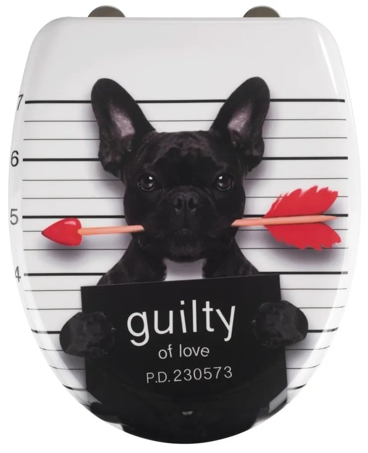 WC-ülőke automatikus záródással 37,5 x 41,5 cm Guilty Dog – Wenko