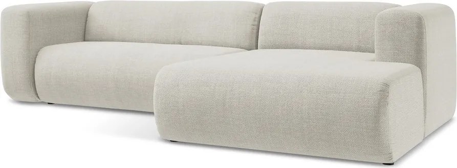 Bézs sarokkanapé (jobb oldali-heverő résszel) Ekahi – Makamii