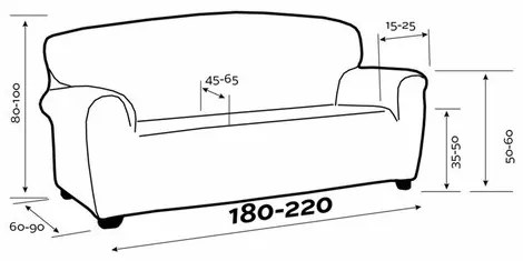 IRPIN multielasutikus kanapéhuzat bézs, 180-220 cm, 180 - 220 cm