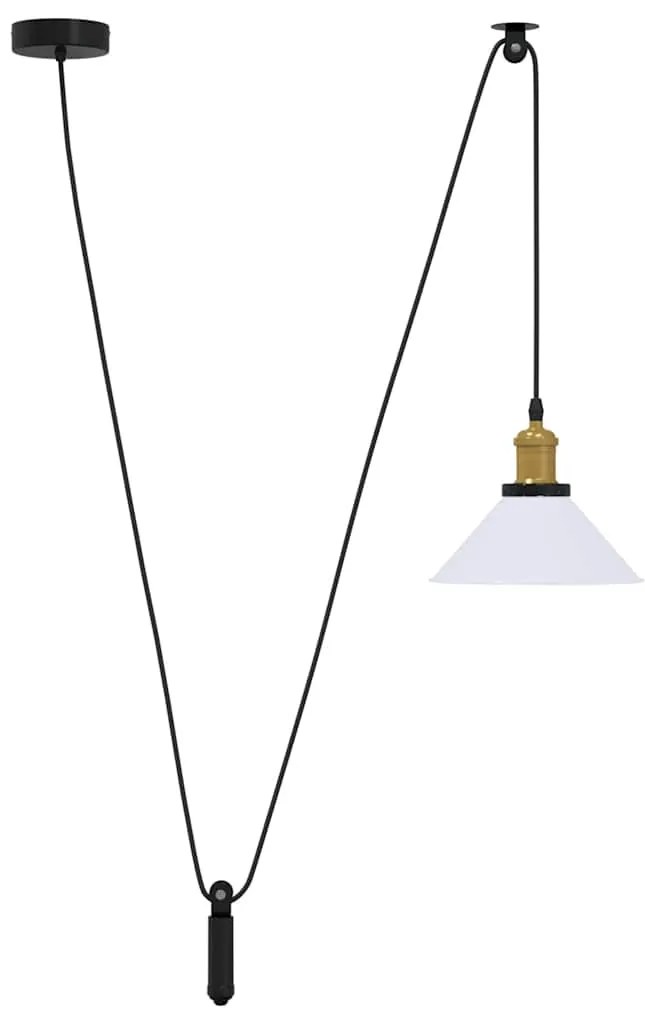 függőlámpa Magassága állítható E27 fényes fehér Ø 22 cm fém