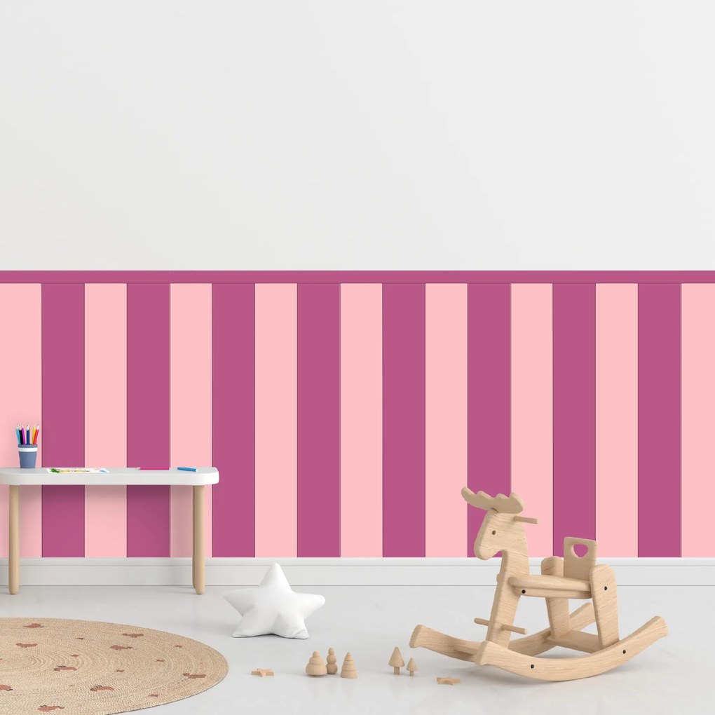 PIPPER. Textil öntapadó tapéta - Egy téglalap - Cukorka rózsaszín színű Méret: 60cm, Szín: Sötét