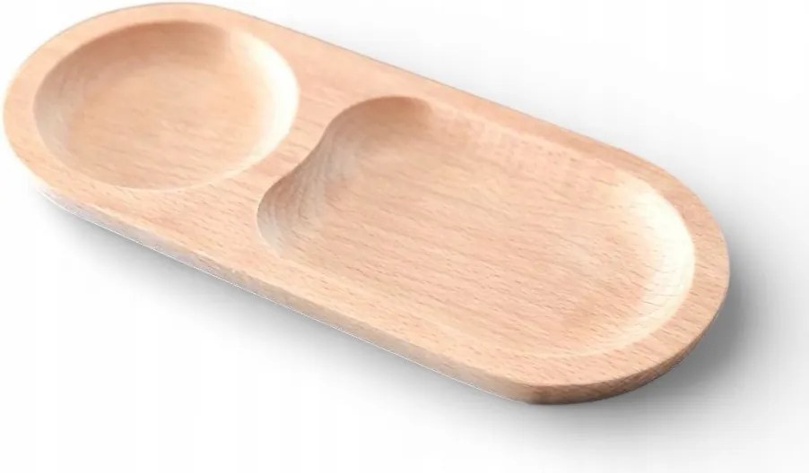 Tálcák Fa bükkfa kivágással a Hom bögréhez