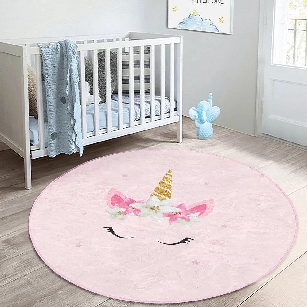 Rózsaszín gyerek szőnyeg ø 120 cm Comfort – Mila Home