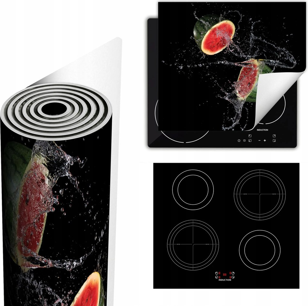 Tűzhelyvédő Szőnyeg Több Hely 60x52 fekete görögdinnye