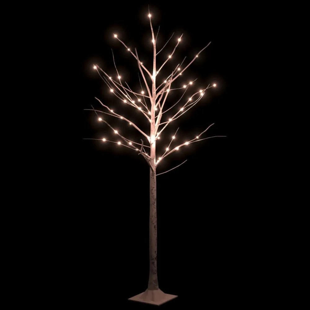 fehér LED-es nyírfa 96 meleg fehér LED-del 180 cm