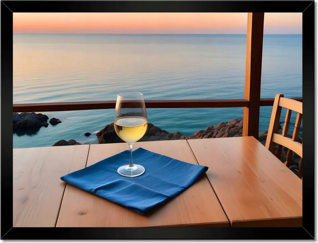 Poszterek keretben 40x30 Borospohár