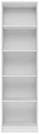 Drohmo R50 polcos szekrény, könyvtartó, 50x181x30 cm, fehér
