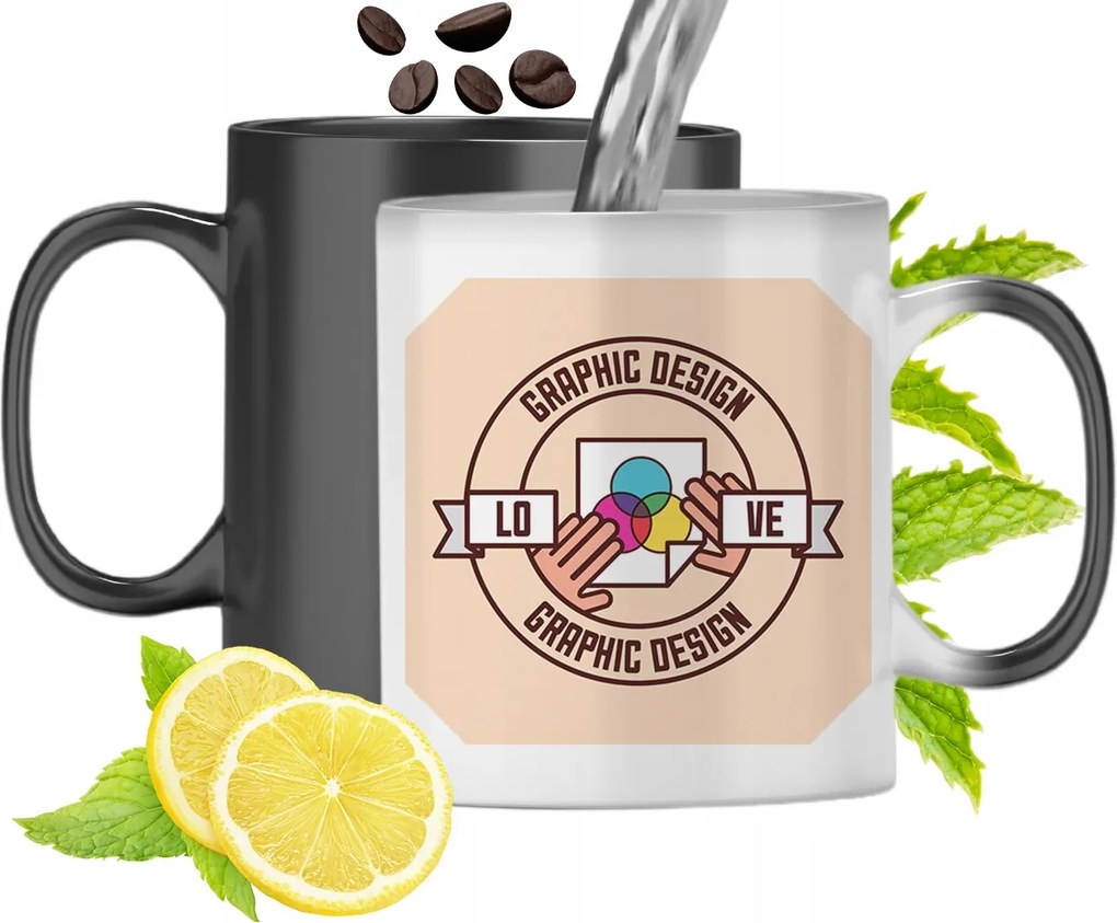 Mágikus Bögre Grafika Színváltó Nyomtatott Fényképpel