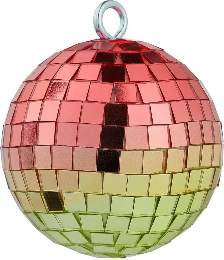 HANG ON akasztható disco gömb 8 cm, pink-arany