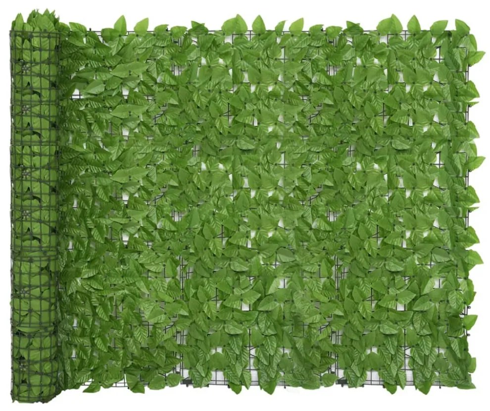 zöld leveles erkélyparaván 400 x 150 cm