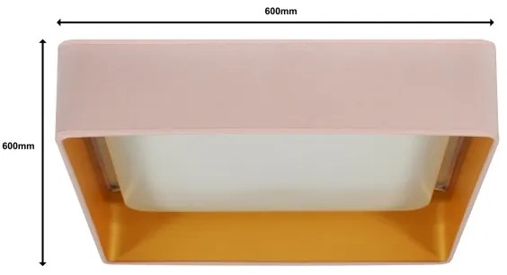 Brilagi-LED Dimmelhető VELVET SQUARE lámpatest LED/36W/230V Wi-Fi Tuya+távirányító rózsaszín