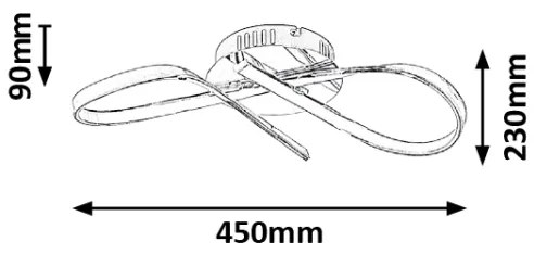 Rabalux 2187 - LED Mennyezeti lámpa ANIELA LED/20W/230V
