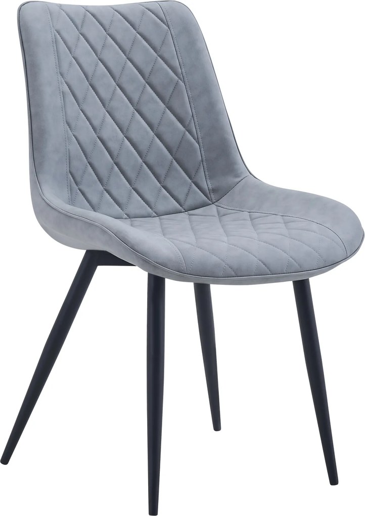 Szék, szürke ekobőr/fekete, HARLAN