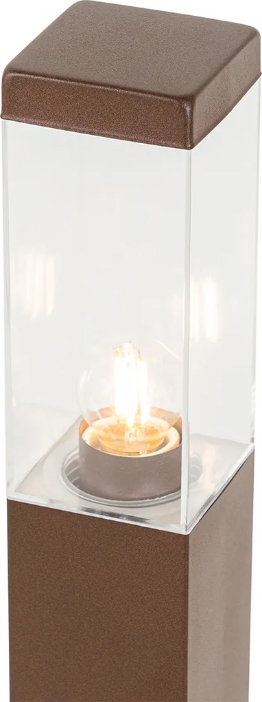 Okos kültéri oszlopos lámpa rozsdabarna 80 cm WiFi P45-tel - Malios