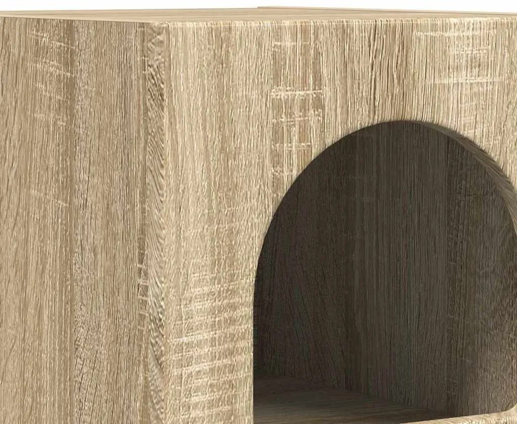 vidaXL Éjjeli asztal Sonoma tölgy 29.5 x 35 x 50 cm Faanyag