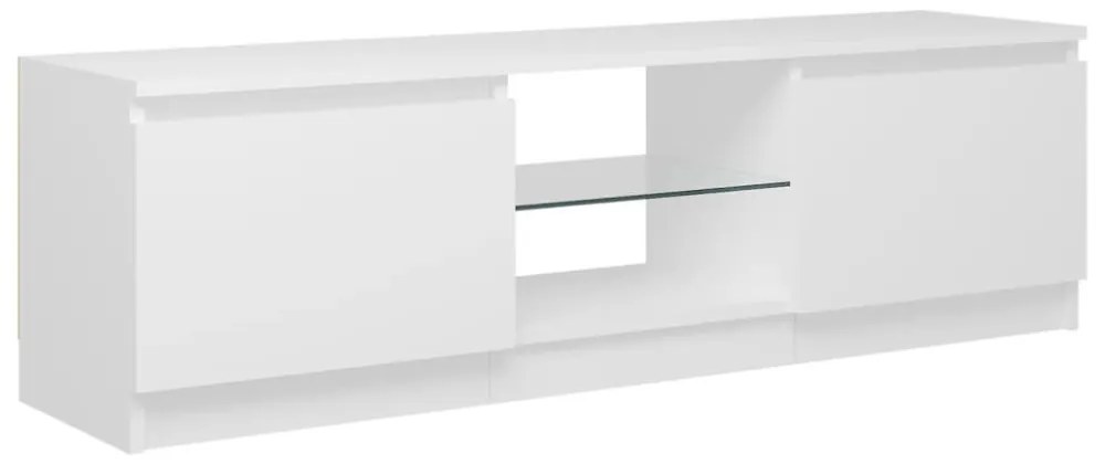 fehér TV-szekrény LED lámpákkal 120 x 30 x 35,5 cm