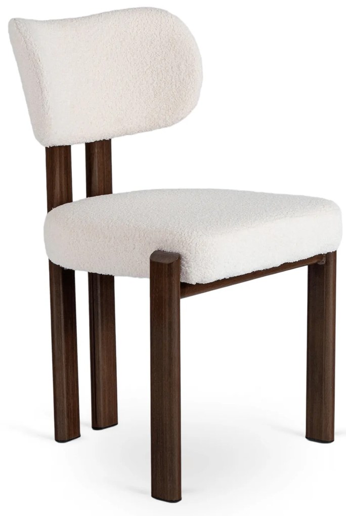 Étkezőszék GRENADA krémszínű/dió lábakkal