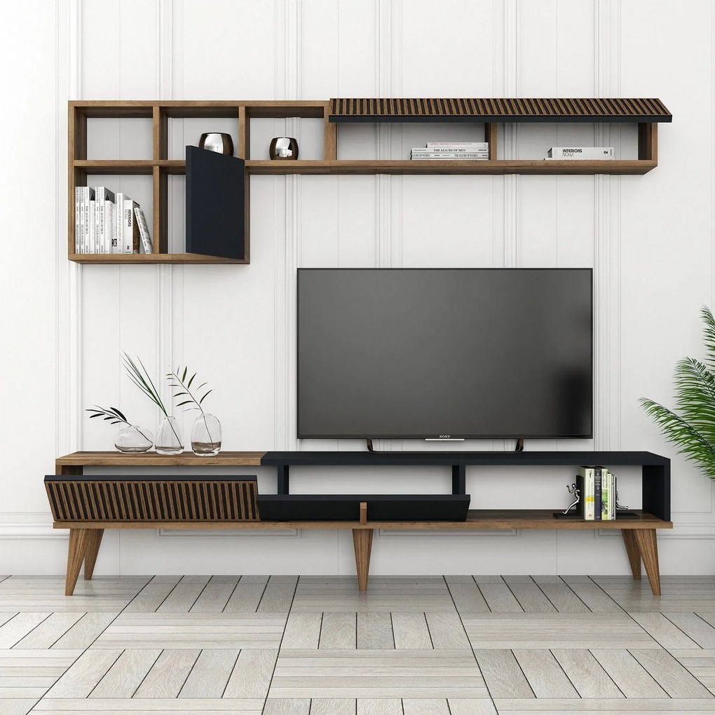 TV szekrény Milan TV - Diós, Antracit