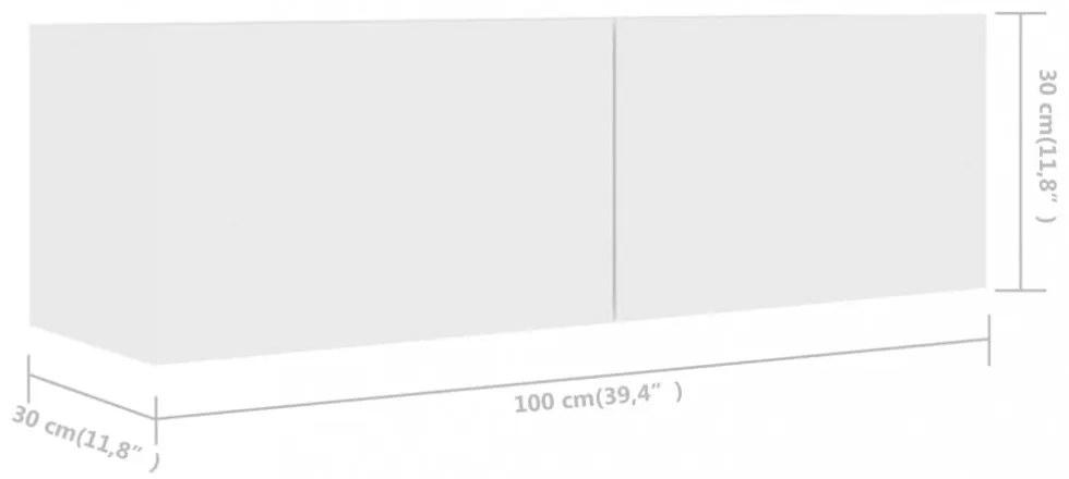 vidaXL 4 részes fehér szerelt fa TV-szekrényszett