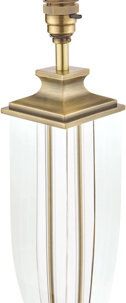LAURA ASHLEY 3599058-Q CARSON Kristály Asztali lámpa Antik sárgaréz, Fehér B22 IP20