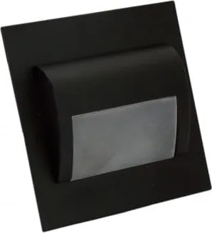 Lépcsővilágító alu Fekete 12V Led 1,2W Fi60 fehér Hideg