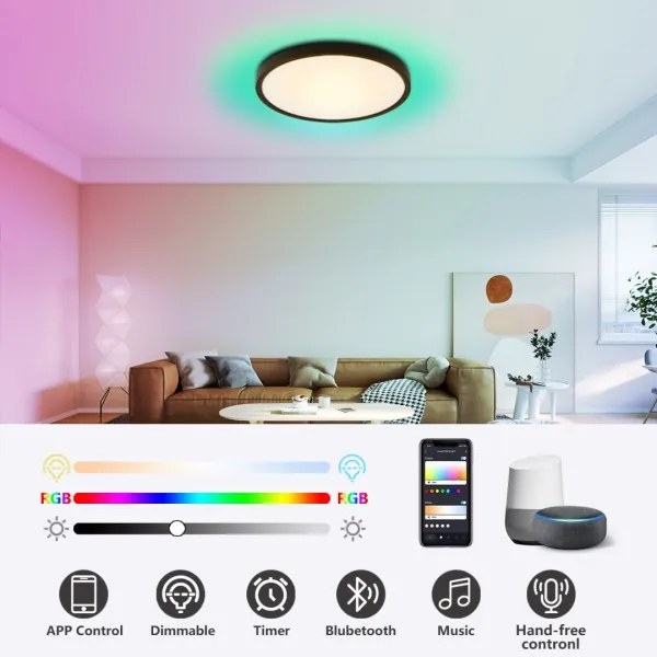 Immax NEO 07170-B60 - LED RGB Dimmelhető lámpa TUDO 65W/230V Wi-Fi Tuya + távirányító