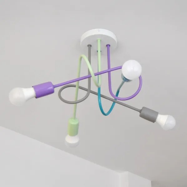 LED mennyezeti lámpa OXFORD 4xE27/10W/230V