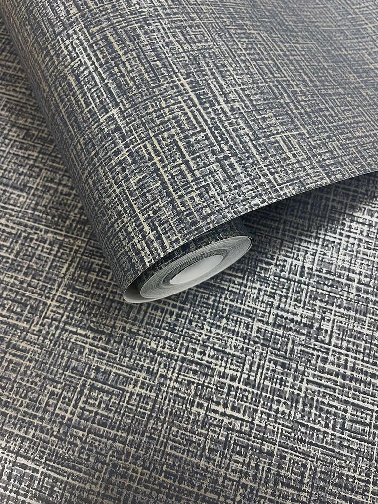 Holden Decor Essence Brocade kék fémhatású szövet hatású vlies tapéta – 66291