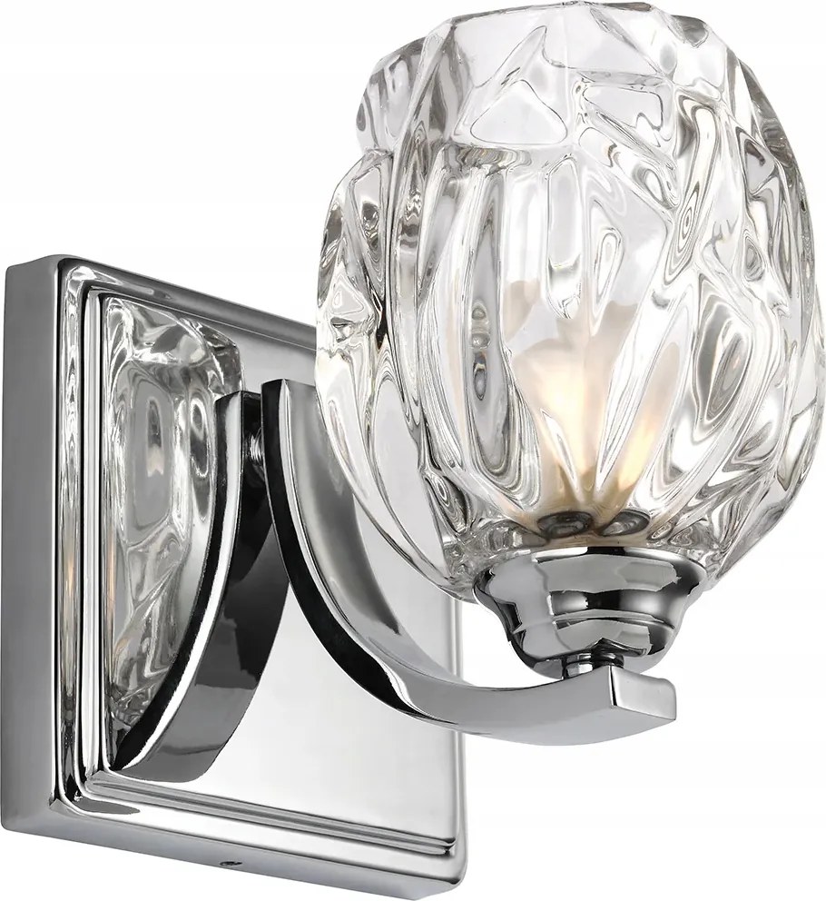 Fali lámpa króm kristály lámpabúra Glamour nappali hálószoba Feiss