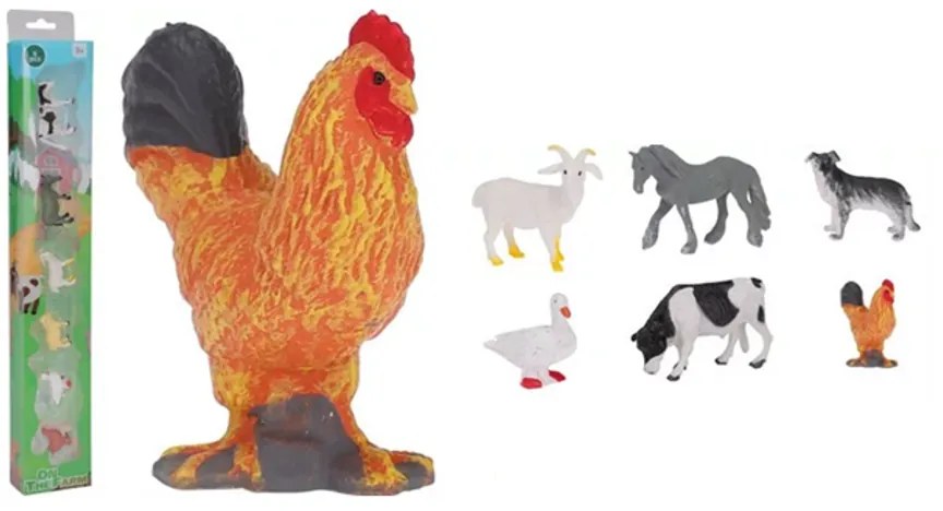 6 db-os farm játék állat figurák